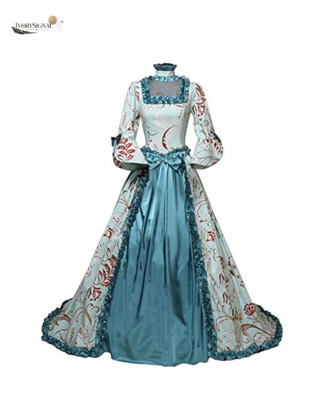 Victorian Marie Antoinette Medieval Rococo Ball Gown Long Sleeve Renaissance